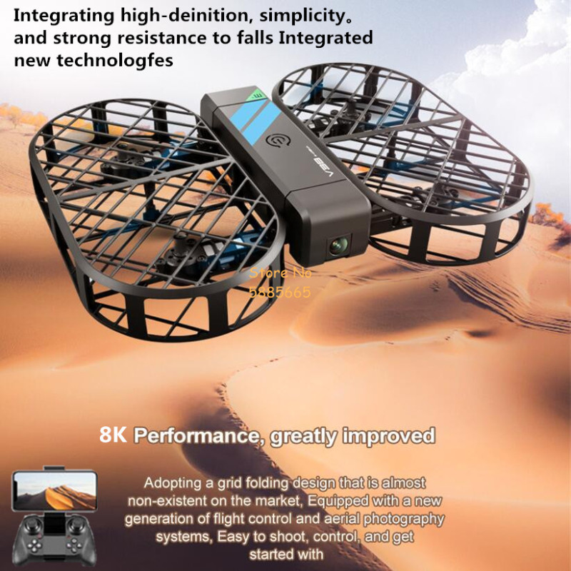 Rc Drone Uav - 8K HD Camera 360° Protection Optical
