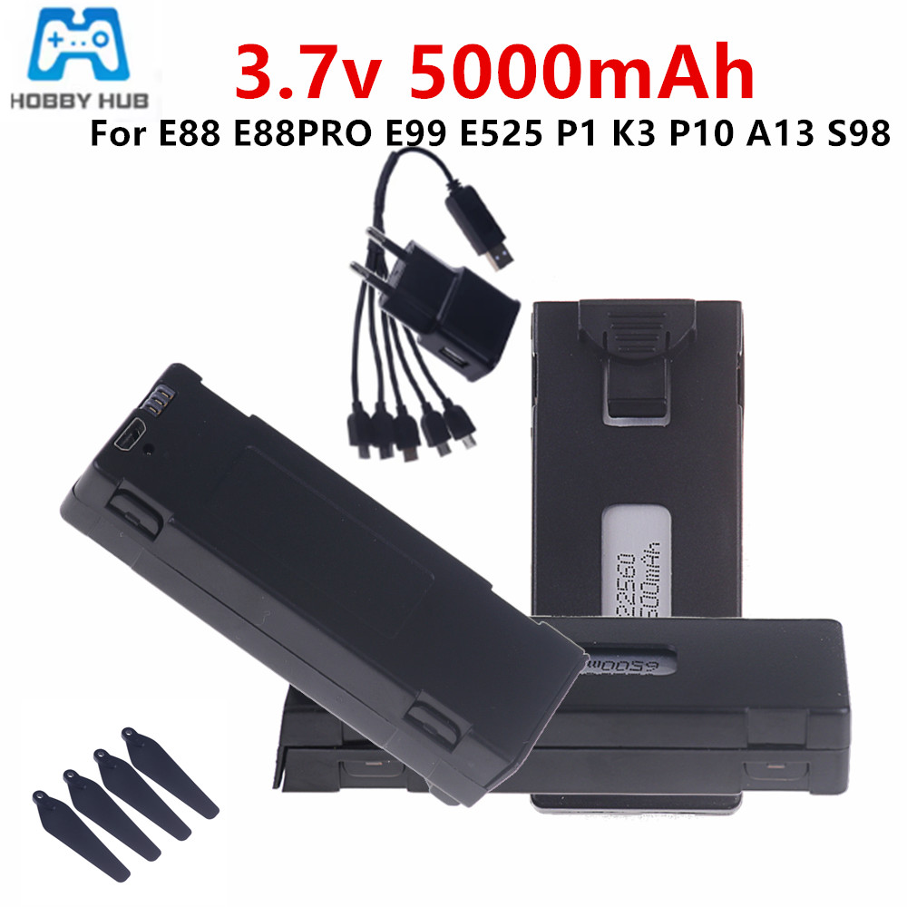 3.7V E88 5000mAh Rechargeable  - Drone Rc E99 Pro recension och pris