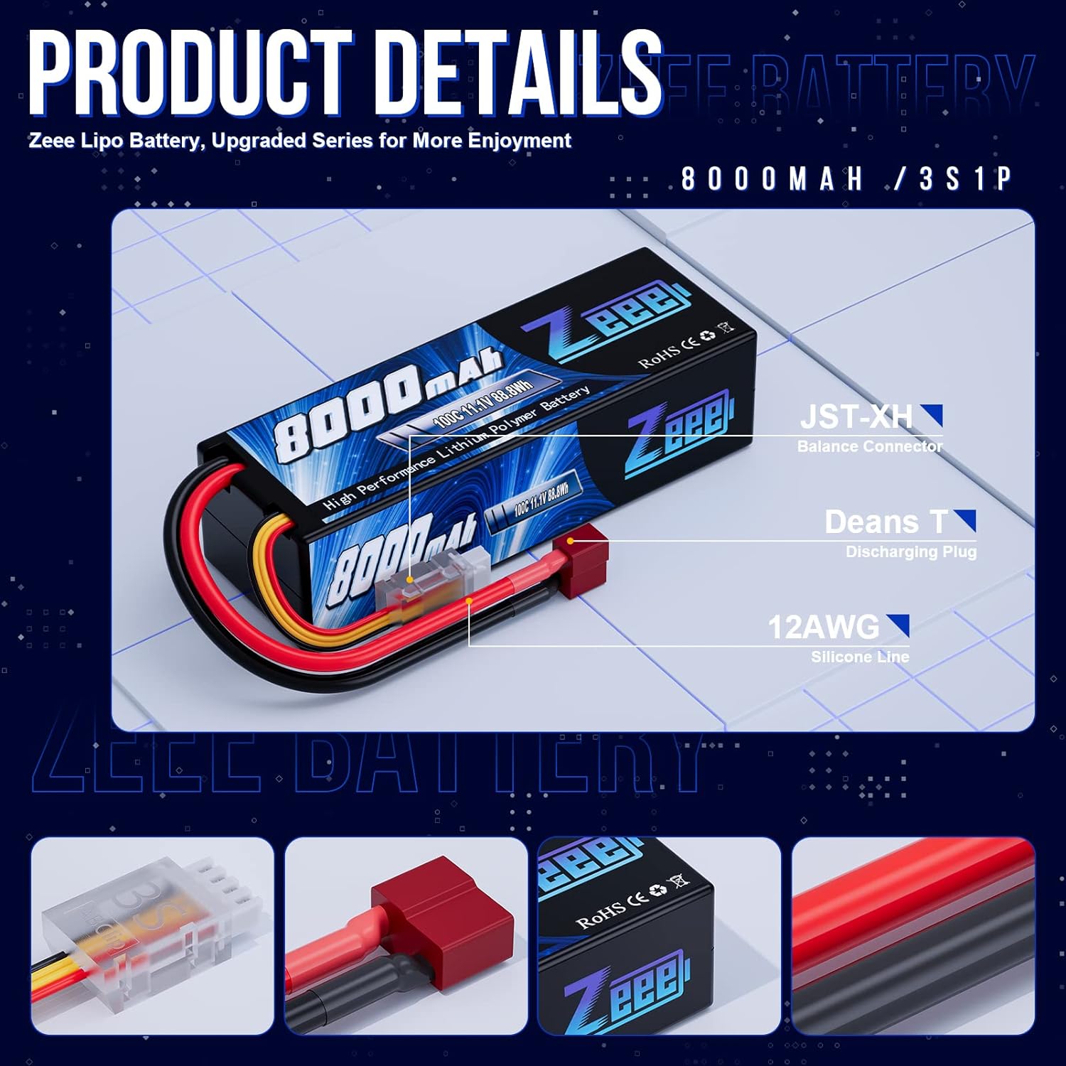 Zeee Lipo 3S 8000mAh Battery 1 - Drone Rc Truck recension och pris